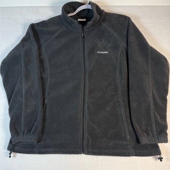 Columbia Tops - Columbia Women's Black Zip-up Fleece Jacket Size 2X